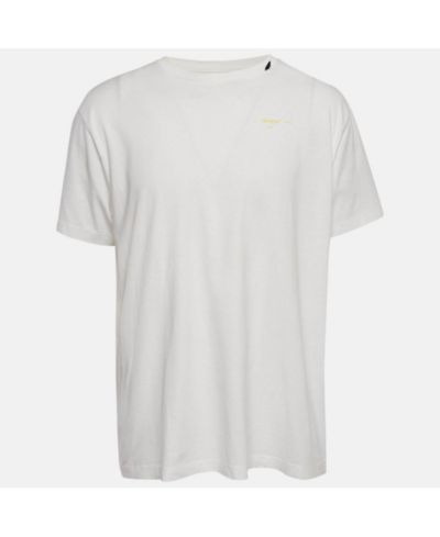 Pre-Owned Off-White Men's White Arrow Paint Jersey Oversized T-Shirt