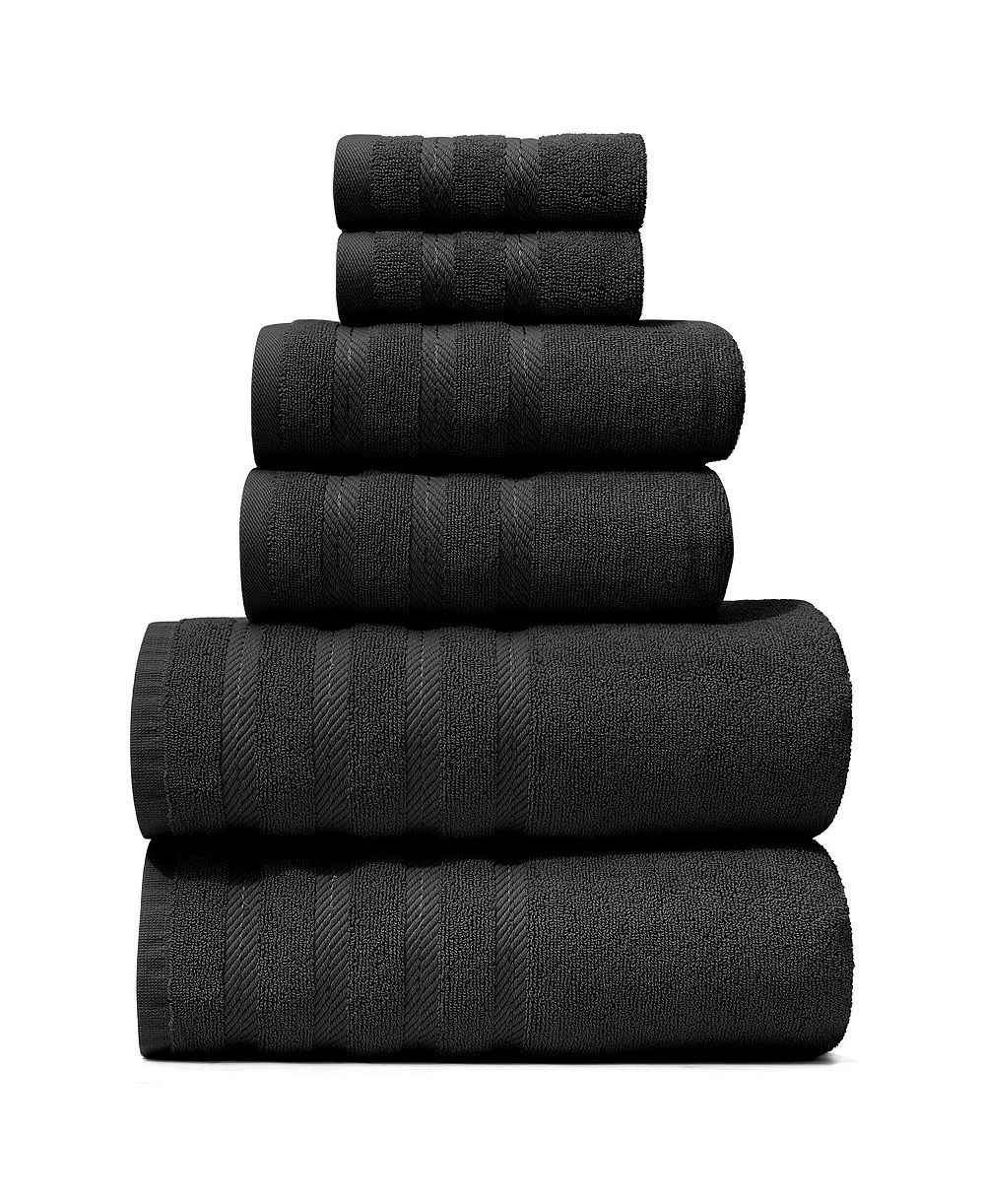 Luxury Soft & Absorbent 100% Ring Spun Cotton Towel Set for Bathroom, Shower, Spa - 6 Piece Set