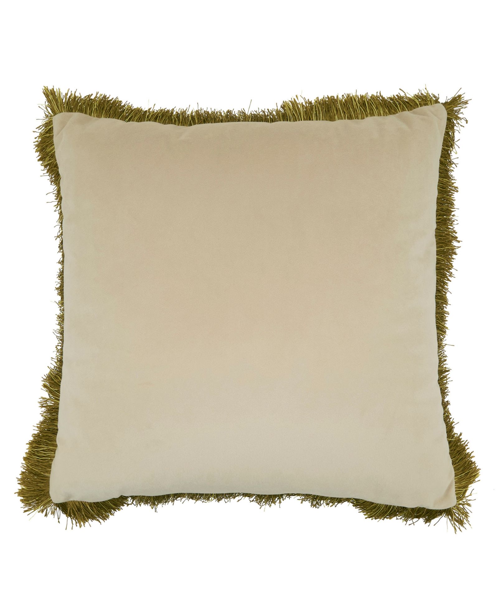 Saro Lifestyle Velvet Fringe Poly Filled Decorative Pillow, 18" x 18"