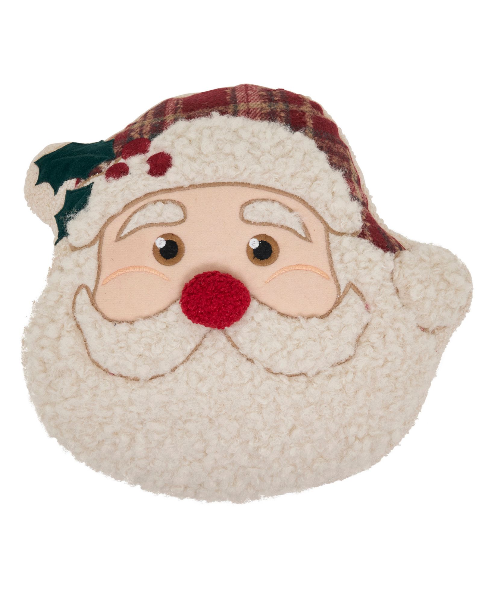 Декоративная подушка Saro Lifestyle Santa с наполнителем из полиэстера 18" x 18"
