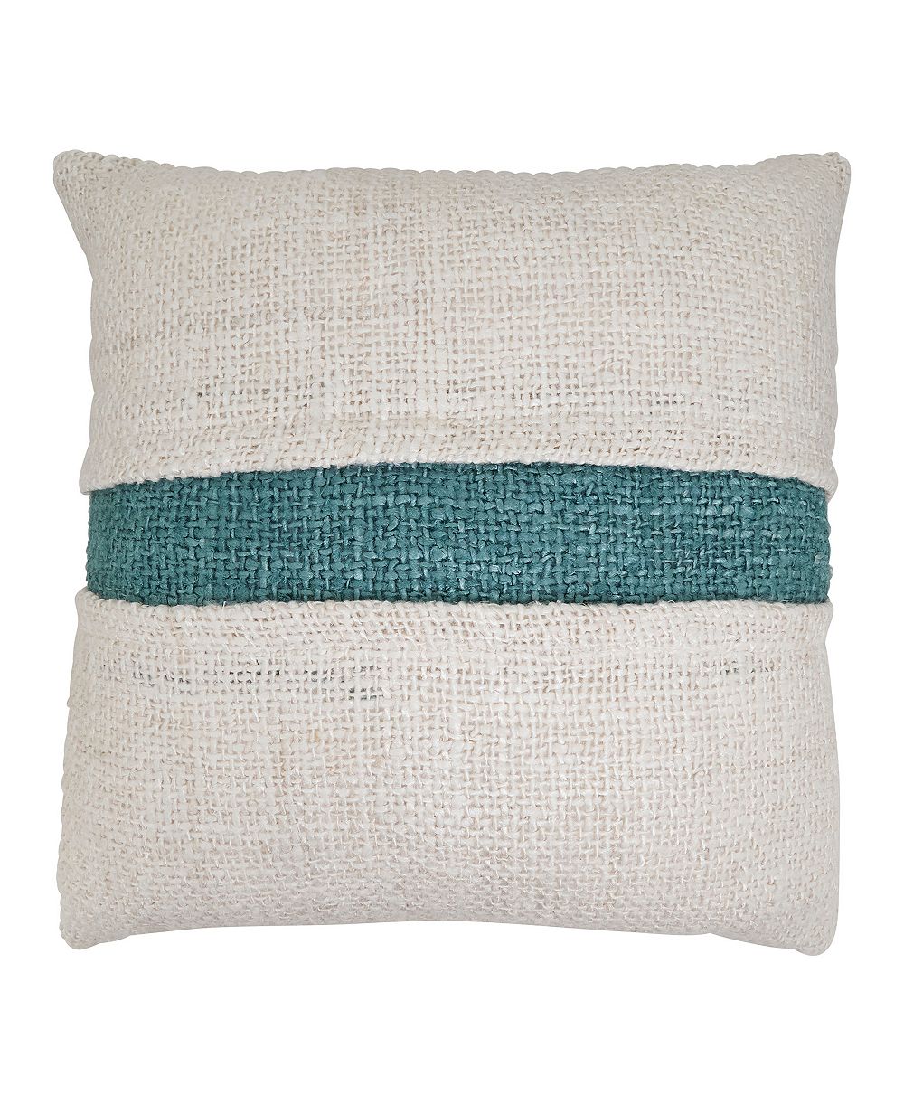 Saro Lifestyle Banded Poly Filled Decorative Pillow, 20" x 20"