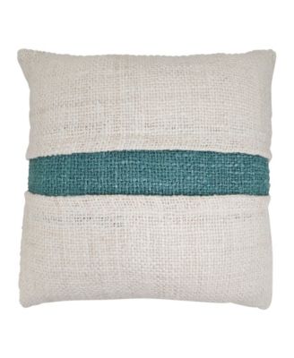 Saro Lifestyle Banded Poly Filled Decorative Pillow, 20" x 20"