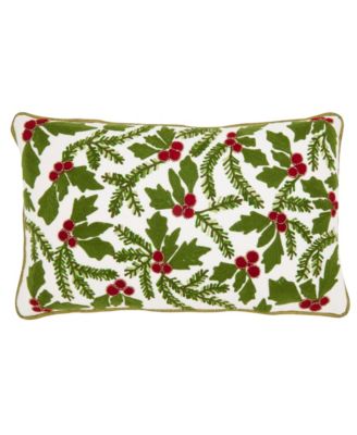 Декоративная подушка Saro Lifestyle Holly Poly Filled, 12" x 20"