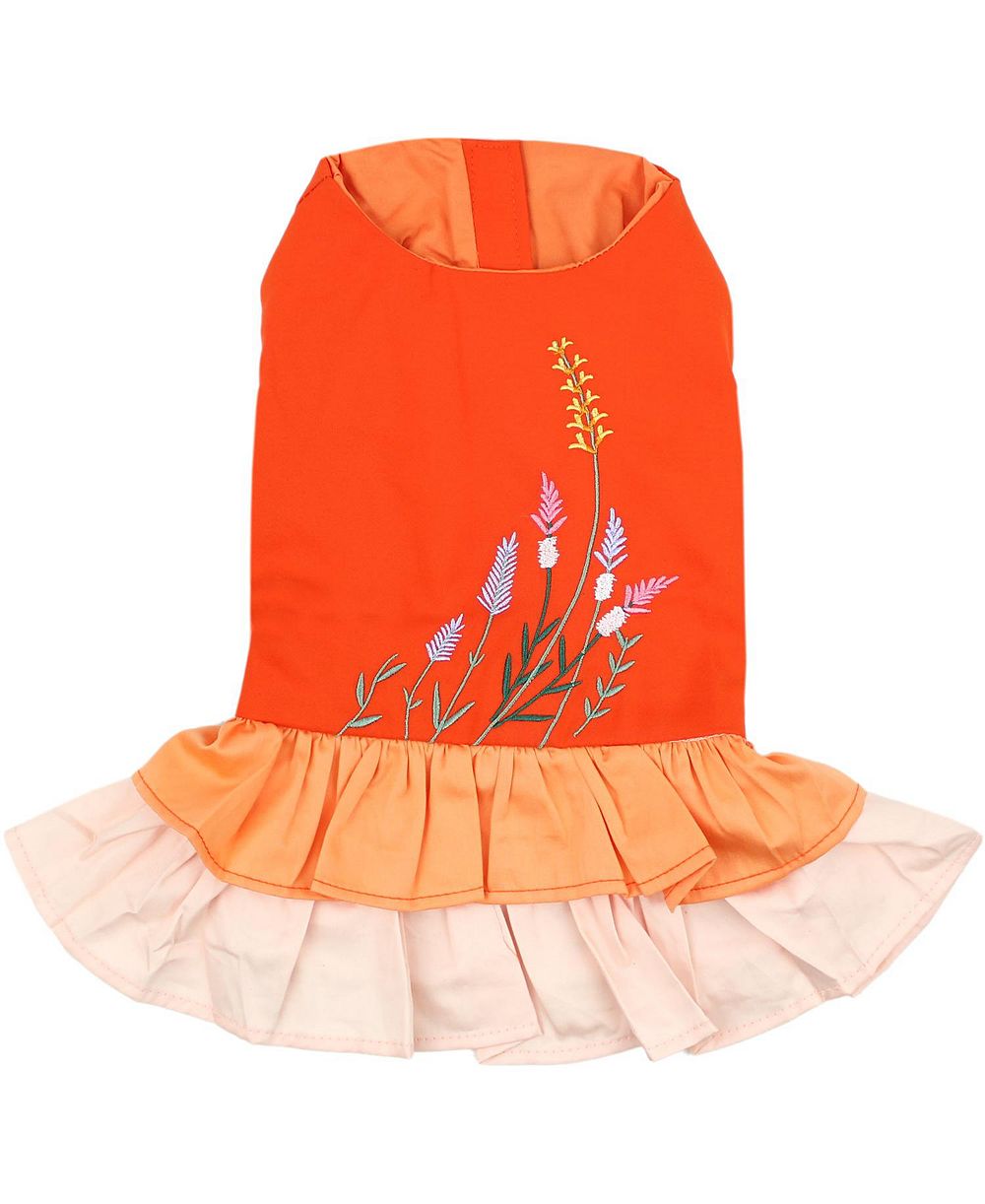Parisian Pet Платье для животных, цветочный принт Color Block Garden