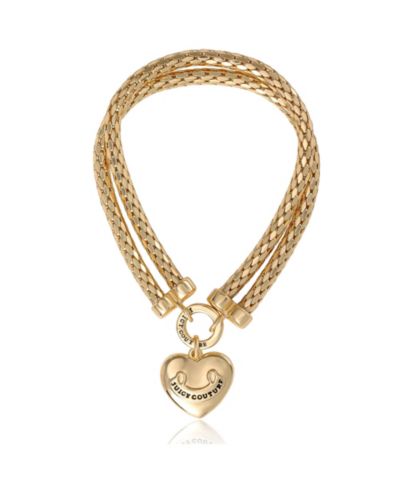 Juicy Couture Layered Heart Bracelet - Tone