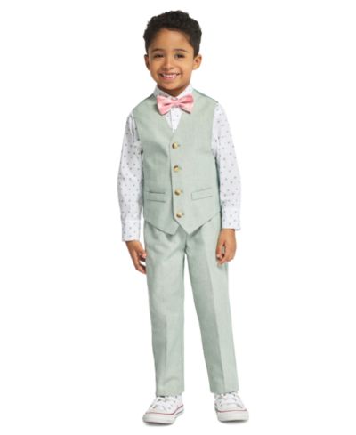 Детский набор Nautica Boys' 2T-7 Long-Sleeve Shirt, Vest, Pant and Bowtie, 4-Piece Set