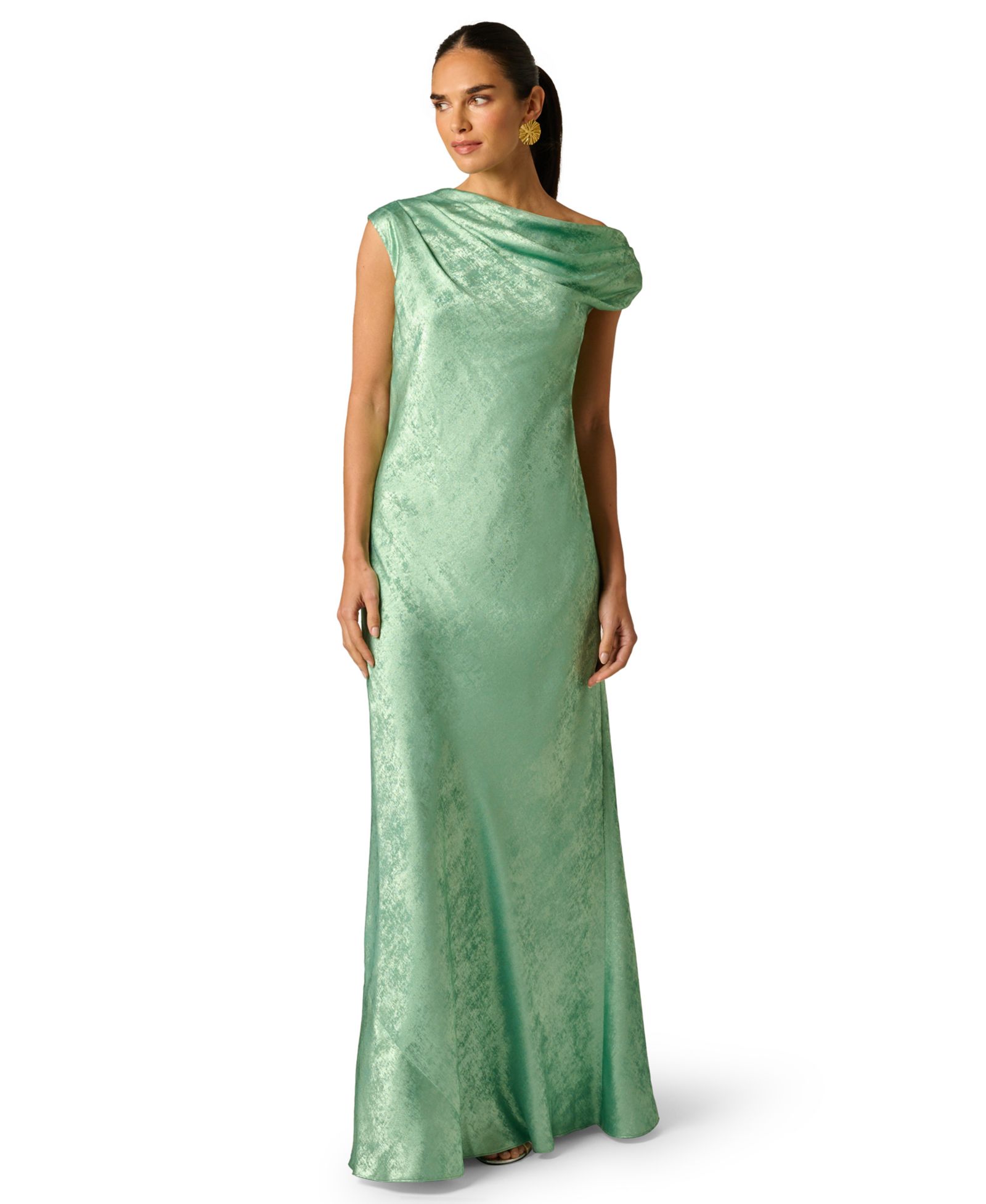 Adrianna Women's Foiled Off-The-Shoulder Gown