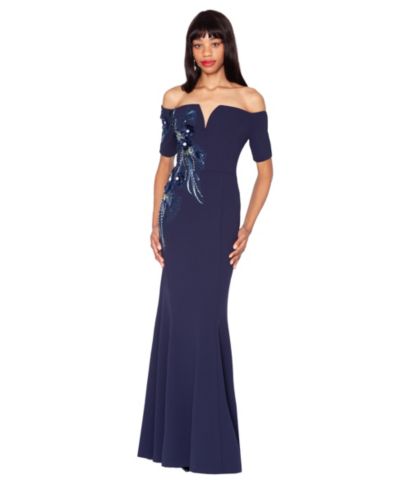 WHITE TIE by Shani Women's Off-The-Shoulder Ball Gown