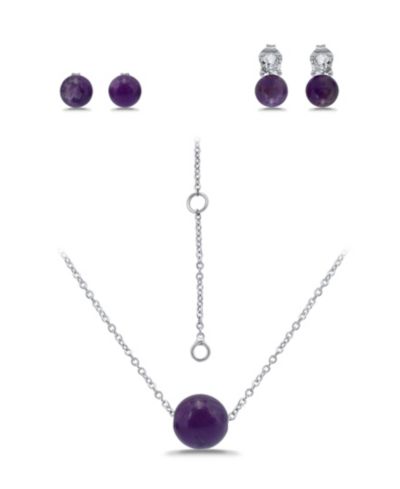 Silver/Amethyst