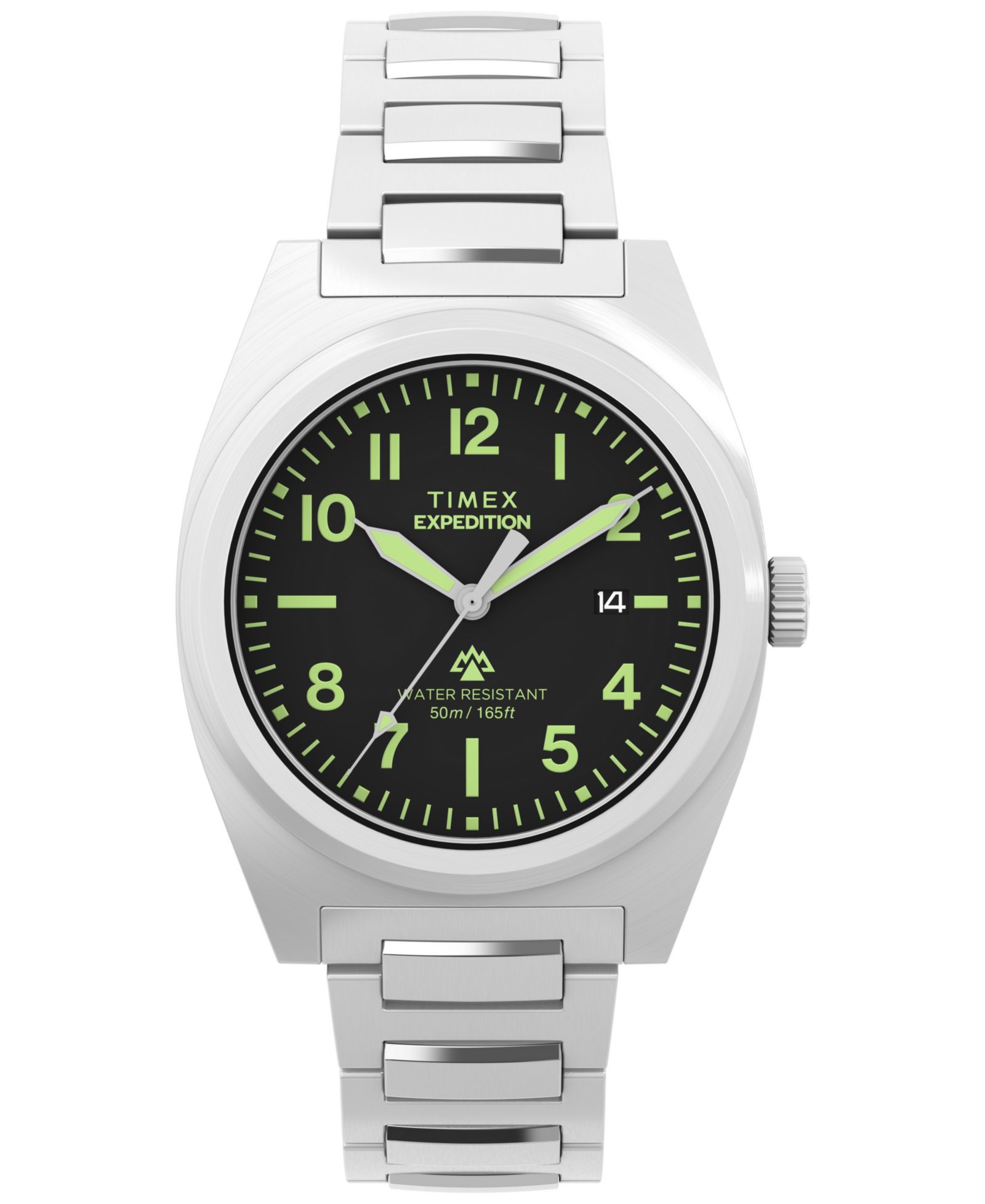 Timex Men's Quartz Analog Silver-Tone Stainless Steel Watch, 39mm