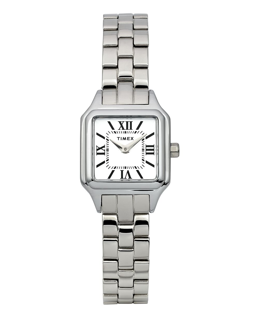 Женские кварцевые аналоговые часы Timex Silver-Tone Stainless Steel, 23mm