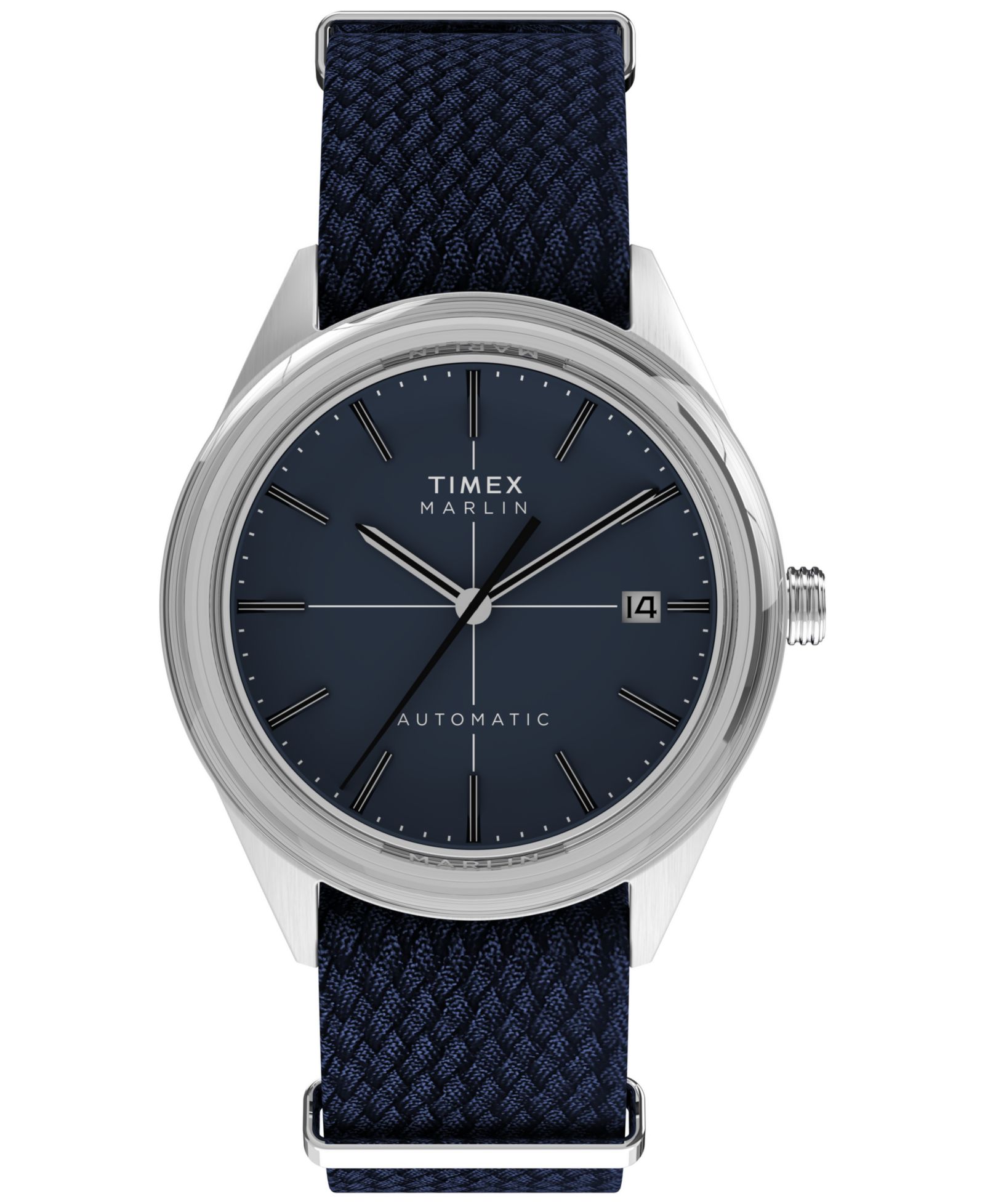 Timex Men's Mechanical Automatic Blue Fabric Watch, 38mm