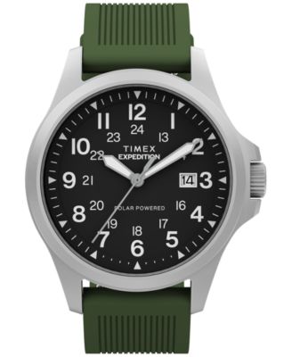 Timex Men's Quartz Analog Green Silicone Watch, 41mm