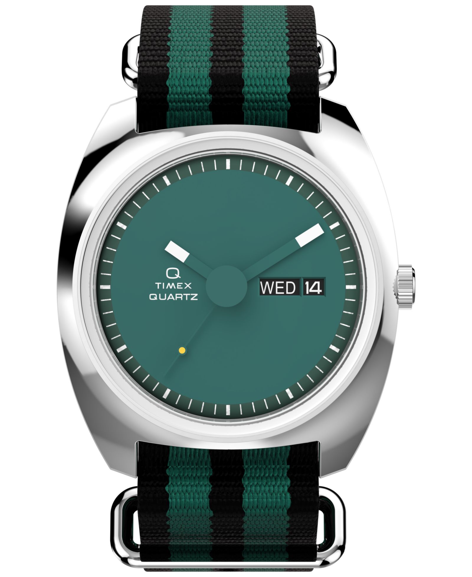 Timex Men's Quartz Analog Green Fabric Watch, 37mm