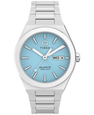 Timex Men's Quartz Analog Silver-Tone Stainless Steel Watch, 39mm