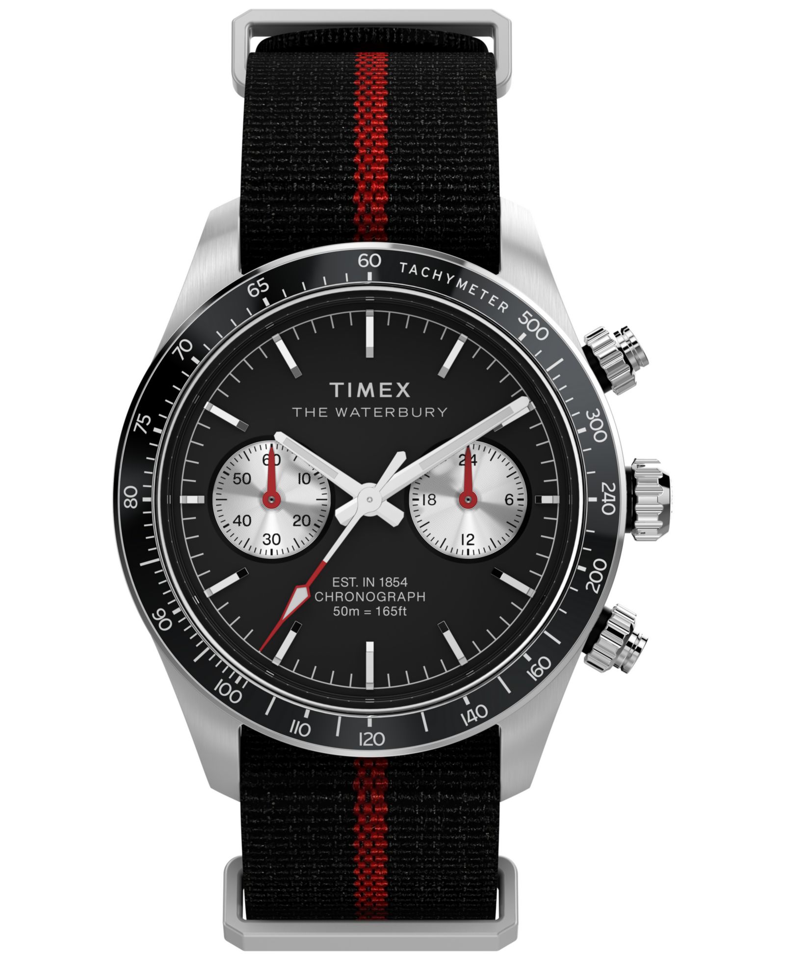 Timex Men's Chronograph Black Fabric Watch, 39mm