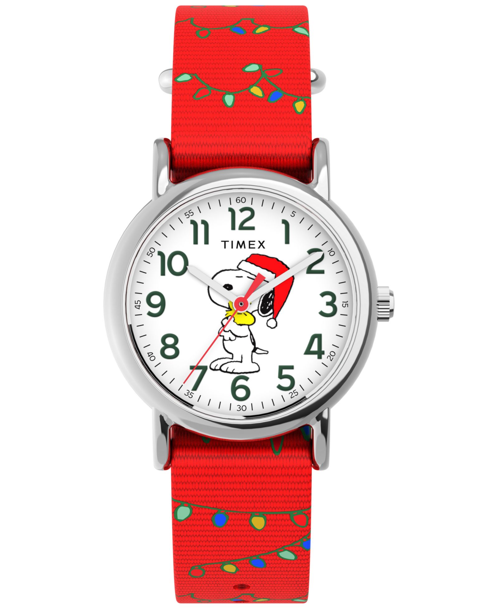 Timex Unisex Quartz Analog Red Fabric Watch, 31mm