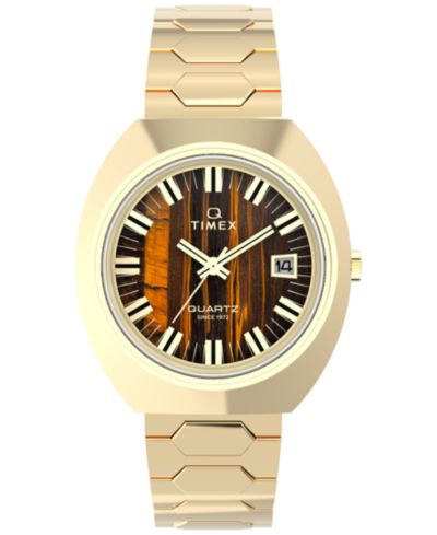 Timex Men's Quartz Analog Gold-Tone Stainless Steel Watch, 39mm