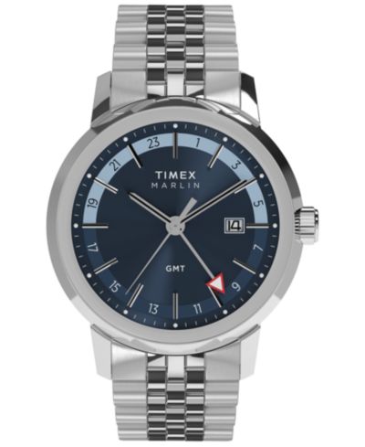 Мужские кварцевые аналоговые часы Timex Silver-Tone Stainless Steel, 40mm