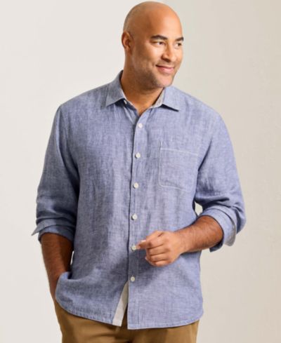 Tommy Bahama Men's 100% Linen Paradise Breezer Long-Sleeve Shirt