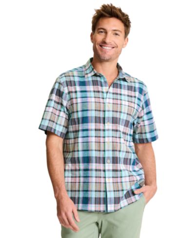 Рубашка Tommy Bahama Men's Barbados Breeze Tavira Check из льна, regular-fit