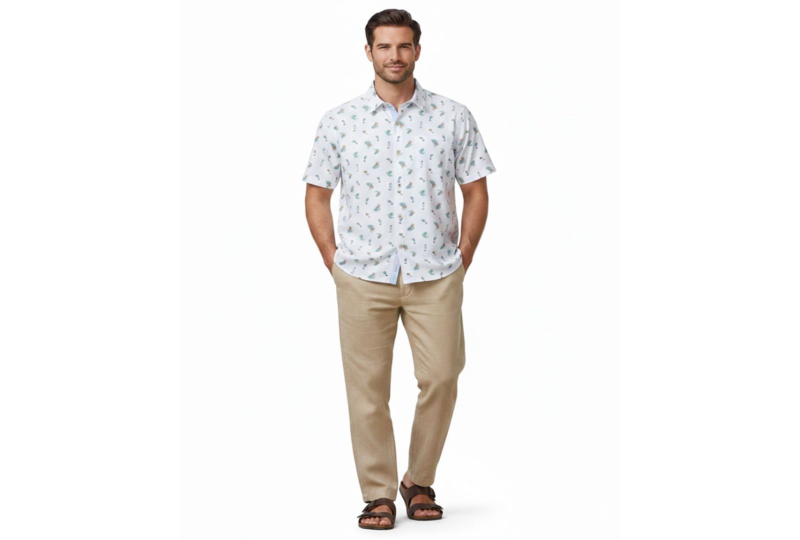 Tommy Bahama Мужская рубашка Coastal Ease Fiesta, короткий рукав