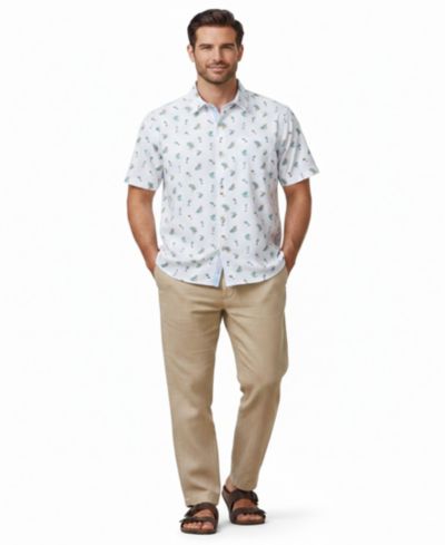 Tommy Bahama Мужская рубашка Coastal Ease Fiesta, короткий рукав