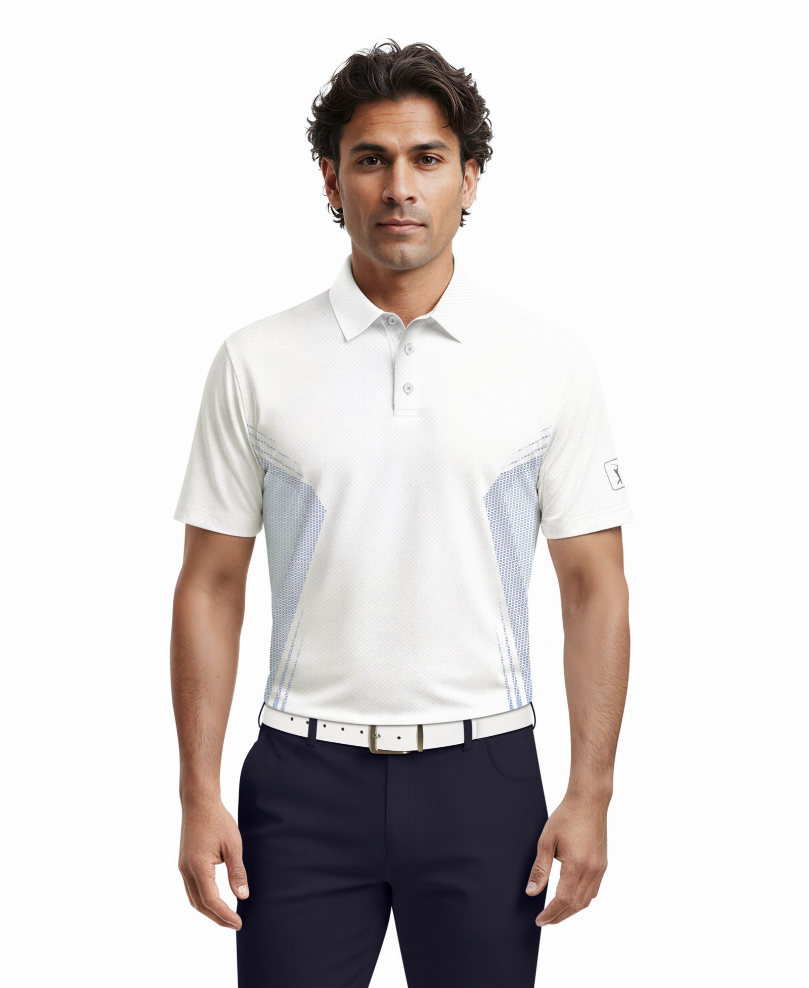 PGA TOUR Мужская рубашка polo Faux Seamless Mapped Golf Polo Shirt