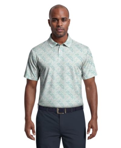 PGA TOUR Мужское поло для гольфа с принтом Tropical Argyle