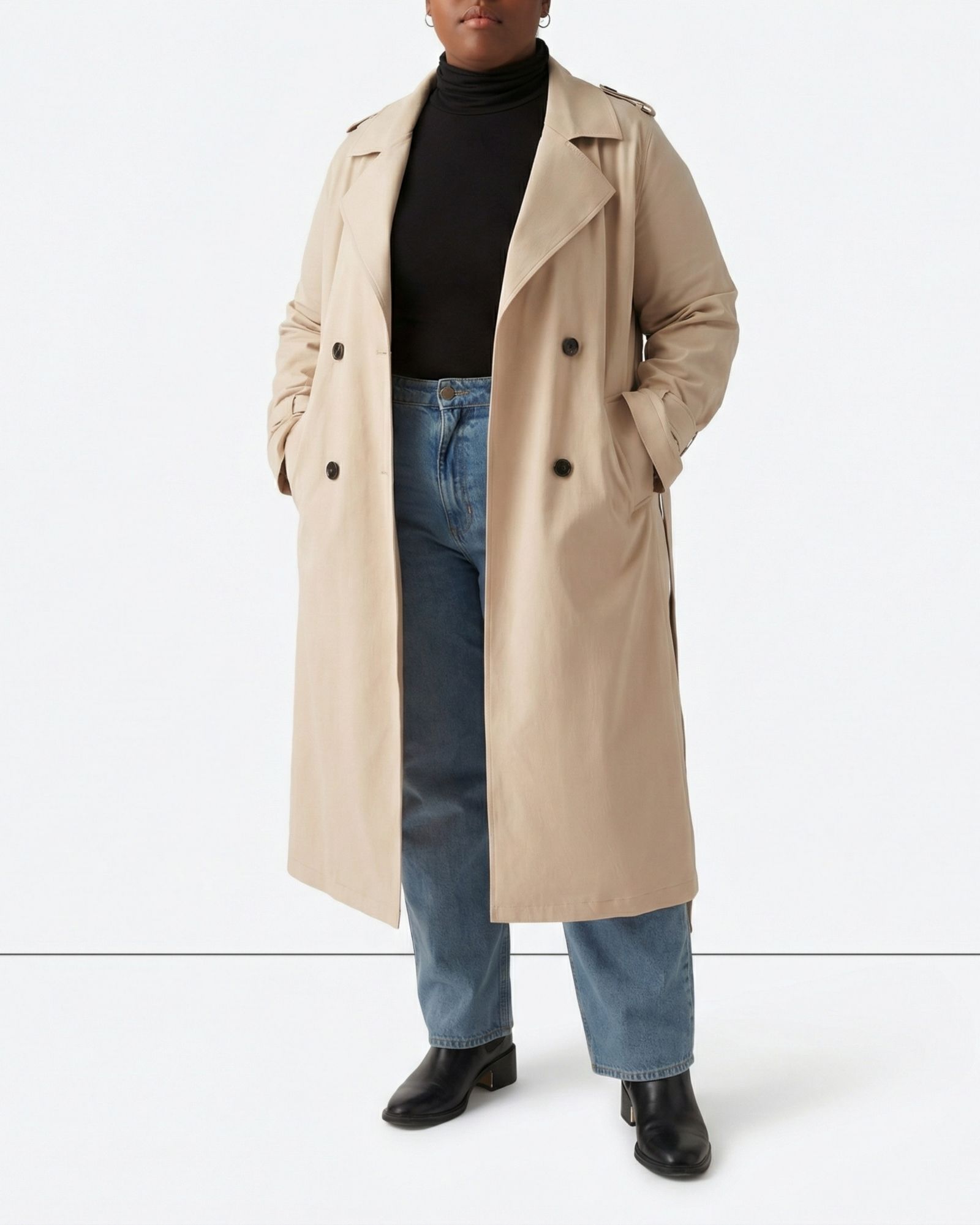 Universal Standard Plus Size тренч Park Soft