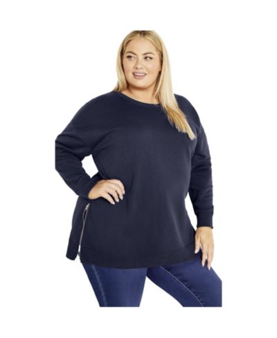 Женские джинсовые брюки Avenue Plus Size Jade Longline Zip Top