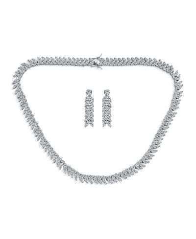 Набор украшений Bling Jewelry Art Deco Style: ожерелье Tennis и серьги Chandelier