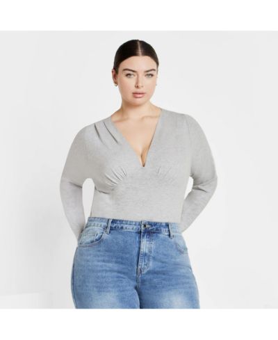CITY CHIC Plus Size Amelila Pleat Bodysuit
