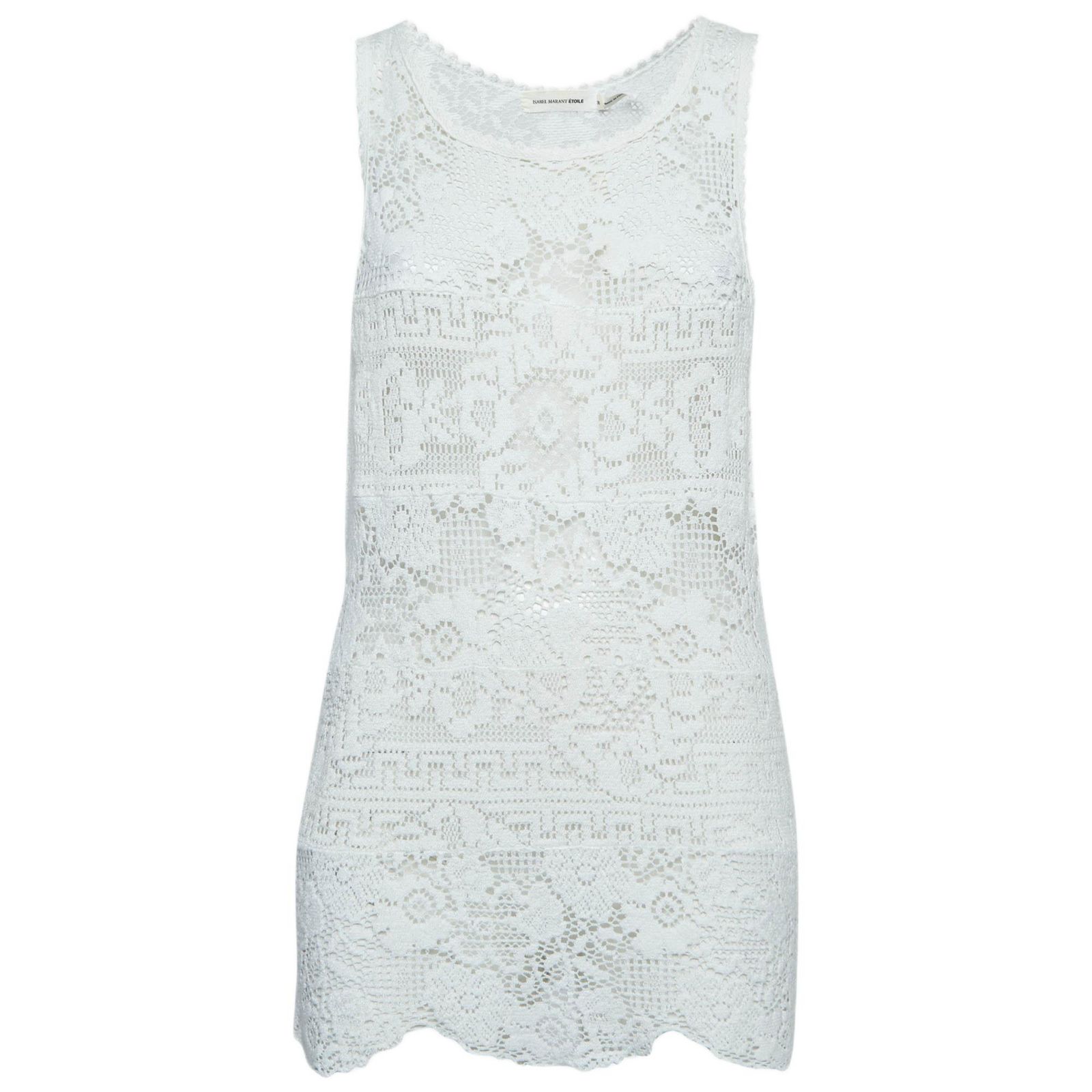 Pre-Owned Isabel Marant Women's Patterned Lace Sleeveless Top