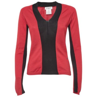 Женская свитшот Pre-Owned Givenchy Red/black Jersey Colorblock
