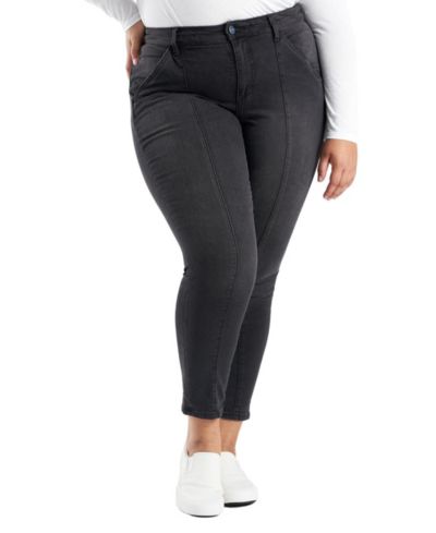 Женские джинсы SLINK Jeans Shyla Skinny с высокой посадкой, черный деним