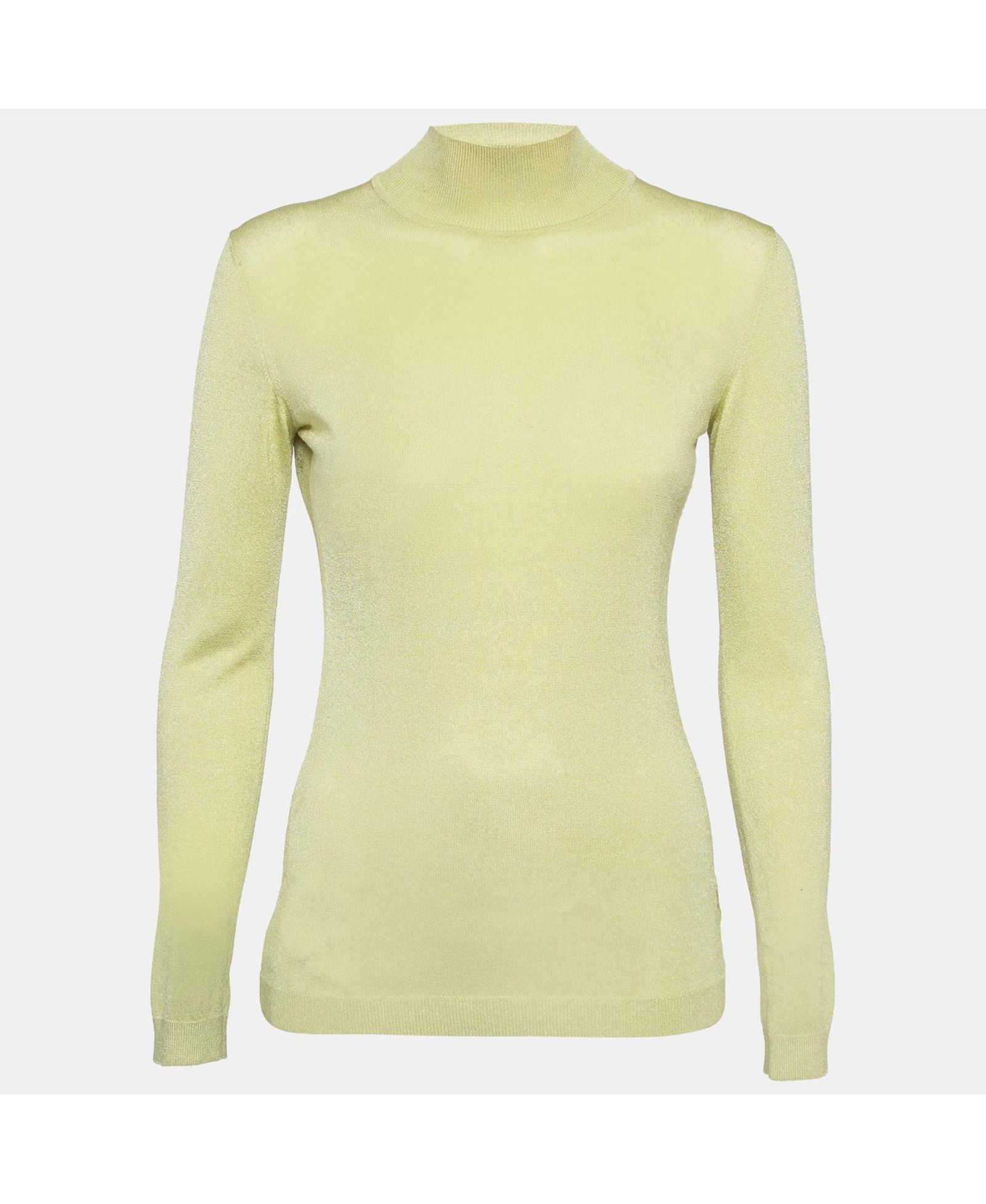 Женская джинсовая кофта Pre-Owned Versace Couture Lime Green Knit Back Open Sweatshirt
