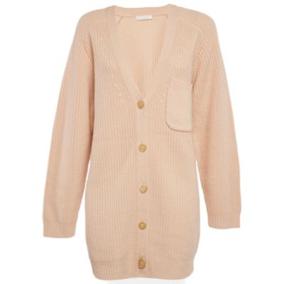 Женский кардиган Pre-Owned Chloe из кашемиря с пуговицами, пастельно-розовый
