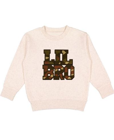 Sweet Wink Toddler Boys Lil Bro Camo Patch Sweatshirt