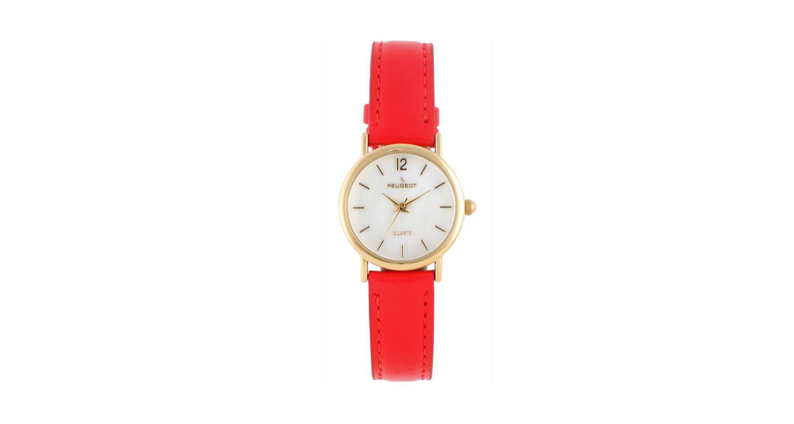 Peugeot Women's Classic 24mm Red Watch With Easy to Read Numerals