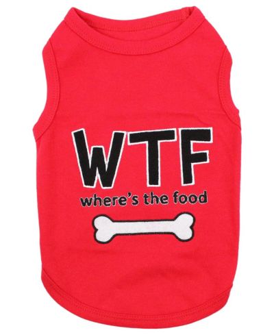 Parisian Pet Where's The Food dog shirt.