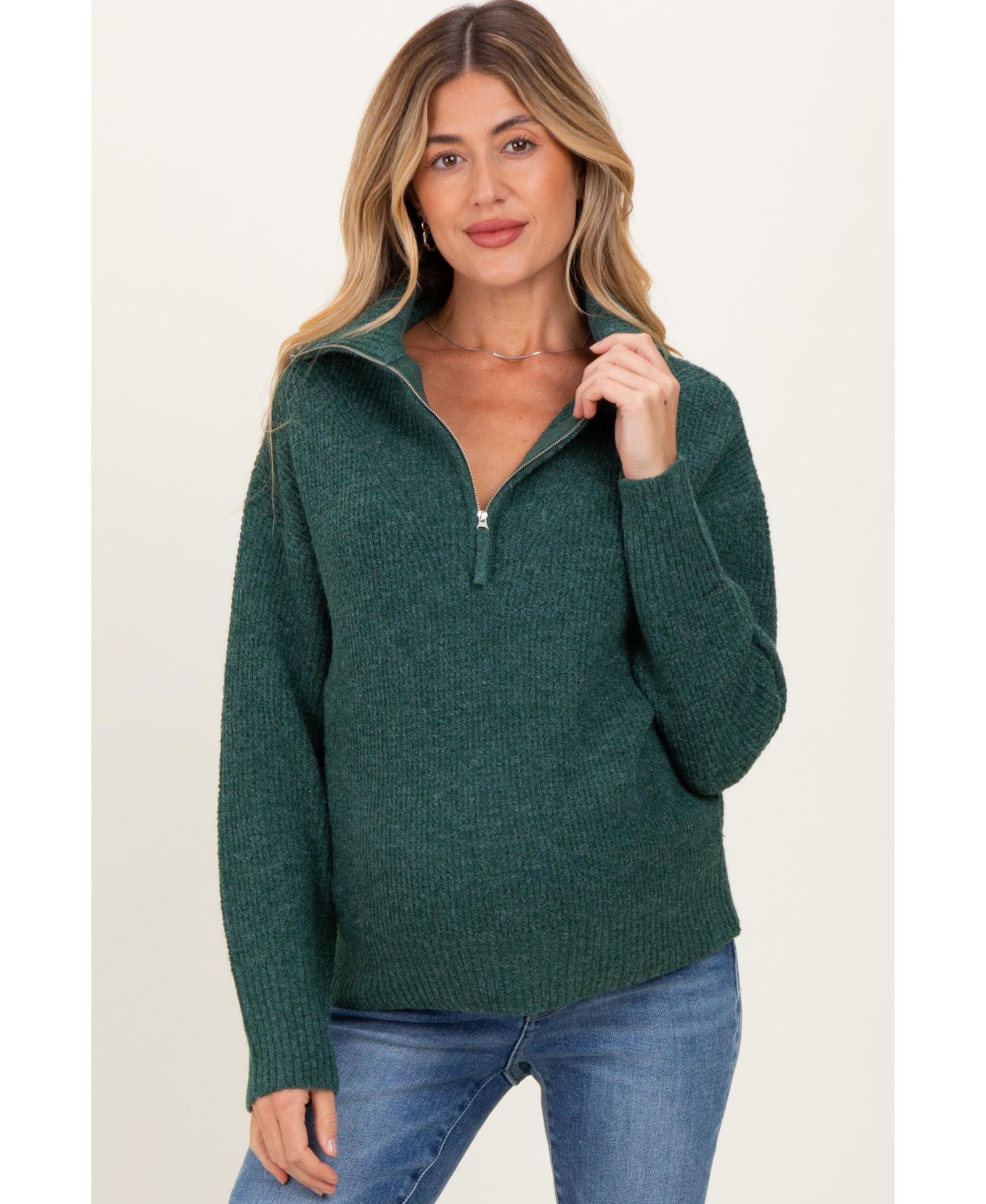 Pinkblush Women's Half Zip Pullover Sweater