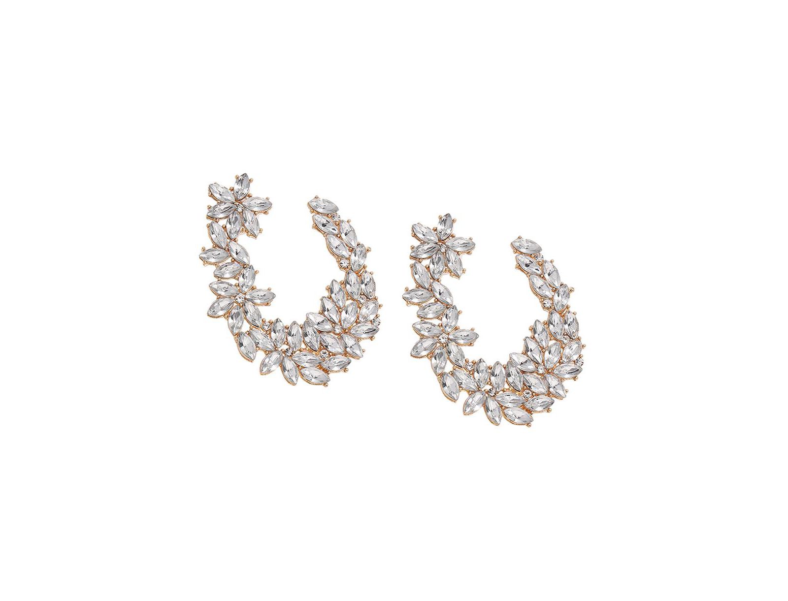 SOHI Women's Stone Cluster Stud Earrings