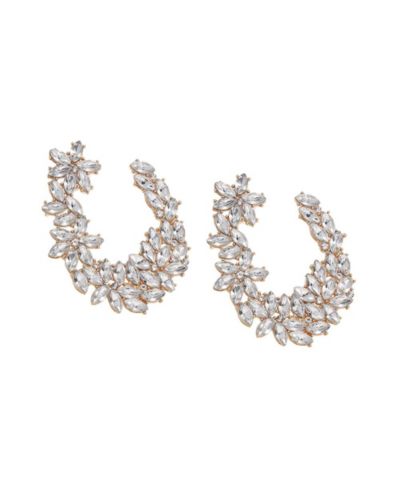SOHI Women's Stone Cluster Stud Earrings