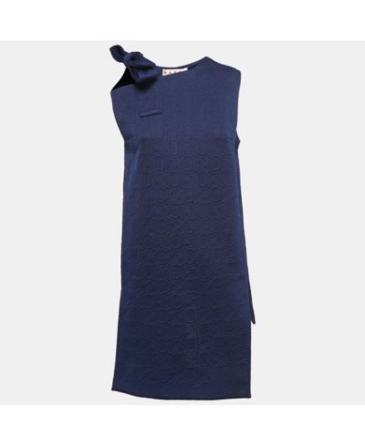 Pre-Owned Marni Женское платье из жаккарда Navy