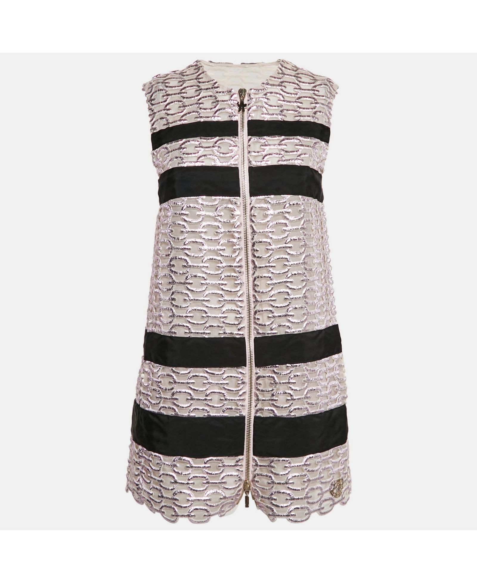 Женское мини-платье Moncler Metallic Pink Lace Lucy Gilet (б/у)