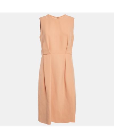 Платье Marni Women's Orange Crepe Pleated Sleeveless Short