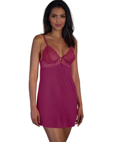 LASCANA Women's Viscose Back Cutout Lace Everyday Comfort Negligee