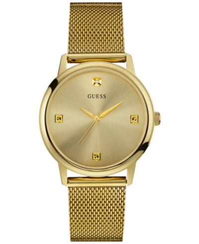GUESS Мужские часы Mesh Bracelet с бриллиантовым акцентом 40mm U0280G3