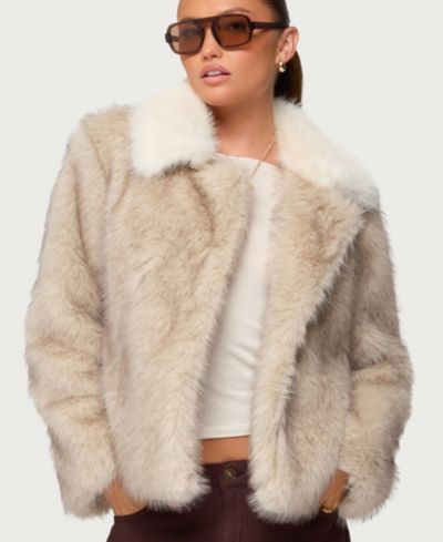 Куртка Edikted Women's Contrast Collar Faux Fur